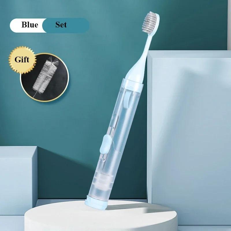 1PC Outdoor Travel Toothbrushes and Toothpastes All in One Carry Dental Kit Mini Compact Portable Office Foldable Toothbrush Set
