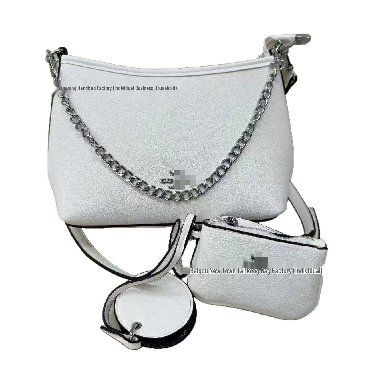 

Versatile Large Capacity Printed Chain Shoulder Bag - Women s Commuter Crossbody Khaki