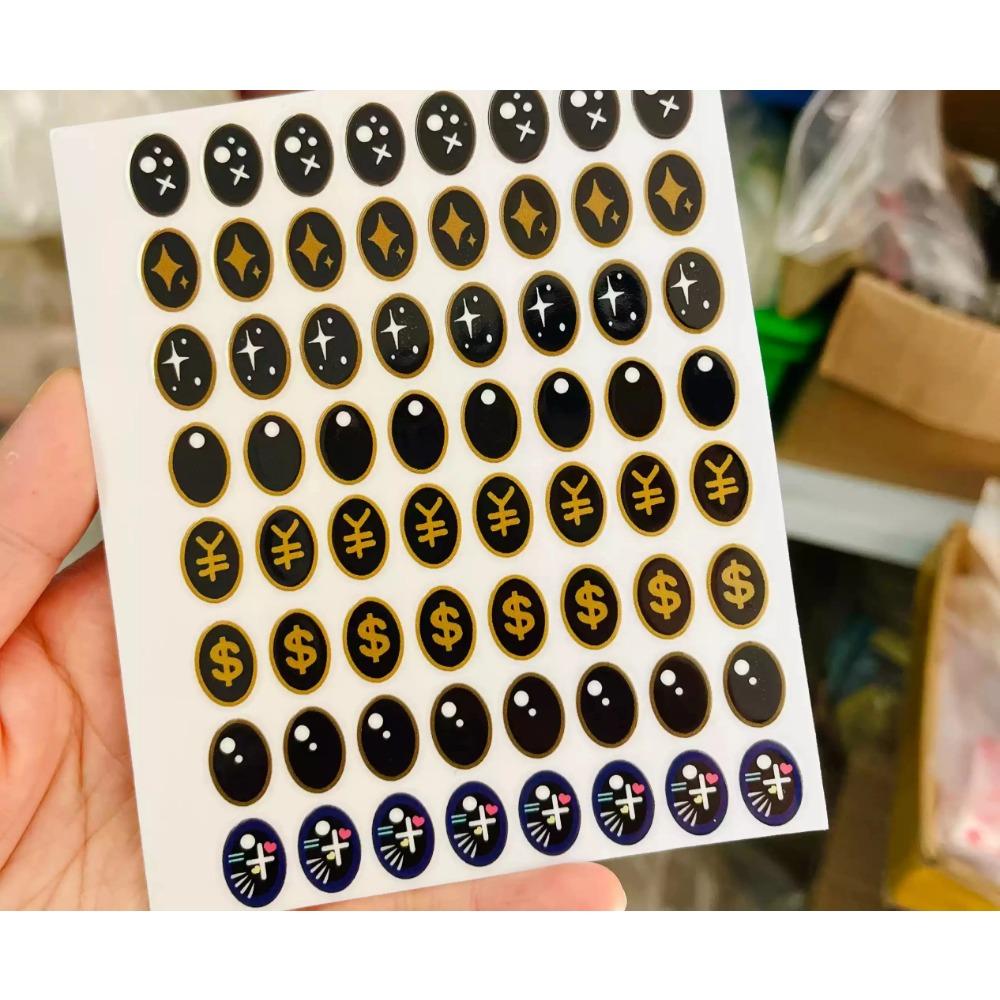 

Подходящие 17/38см Labubu V1v2v3 Запасные наклейки для глаз Виниловые контактные линзы Макияж Наклейки для глаз Сделай сам Кукла Детский подарок Игрушка Милый