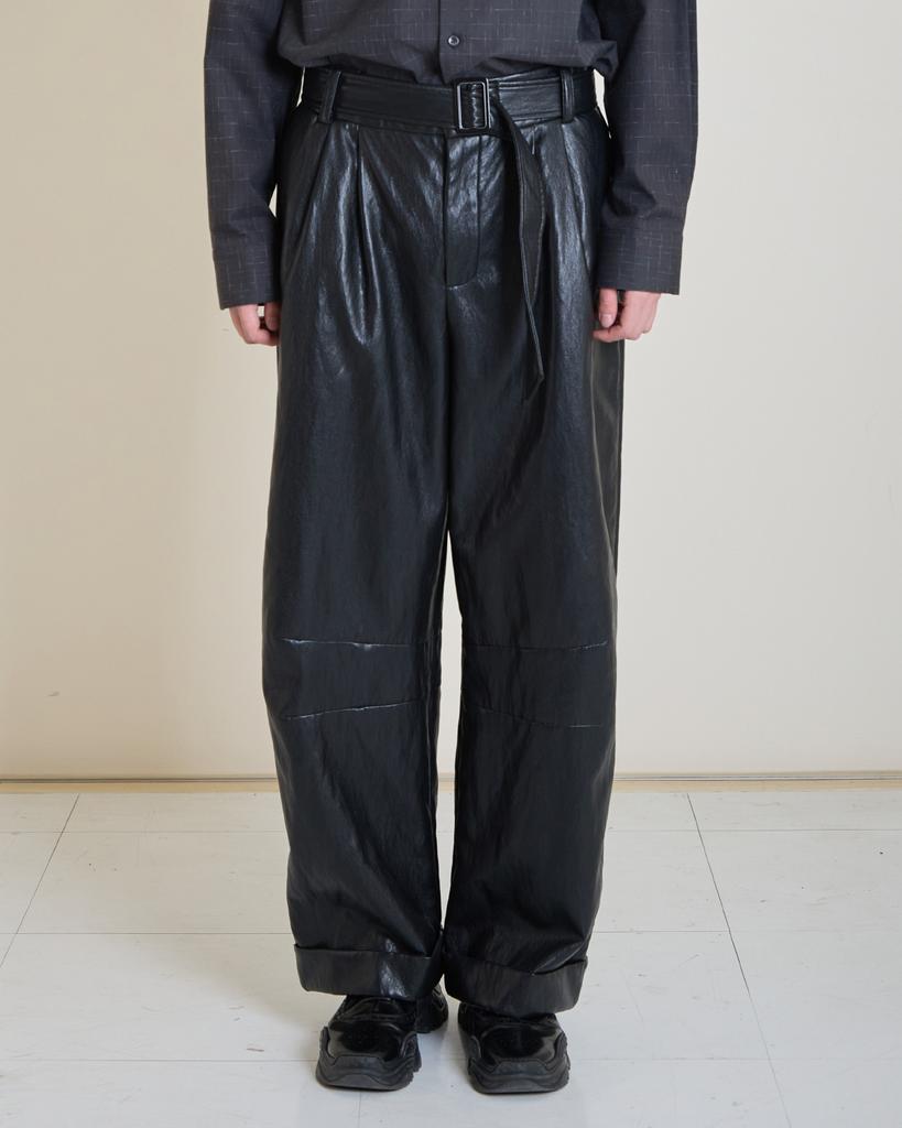 Y So Cereals New Wide Pants Leather