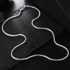925 Sterling Zilver 16/18/20/22/24 Inch 3MM Slangengraat Ketting Ketting Voor Vrouwen Mannen Bruiloft Mode Sieraden Bedel Cadeaus