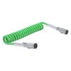 7 Way Coiled Trailer Cord 15ft Enhanced Performance Heavy Duty Electrical Power Coil Cable Wire for Semi Truck Tractor