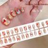 Crystal Cat Eye Candy 3D Balloon Heart Fireworks Nails - Cute Sweetheart Manicure