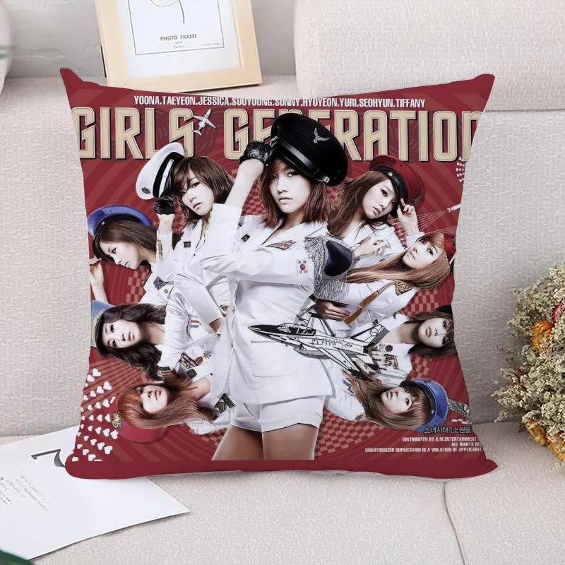 Decorative Pillowcases  Girls' Generation Pillow Cover Pillowcase Cushion Covers for Bed Pillows Sofa Cushions Pilow Cases