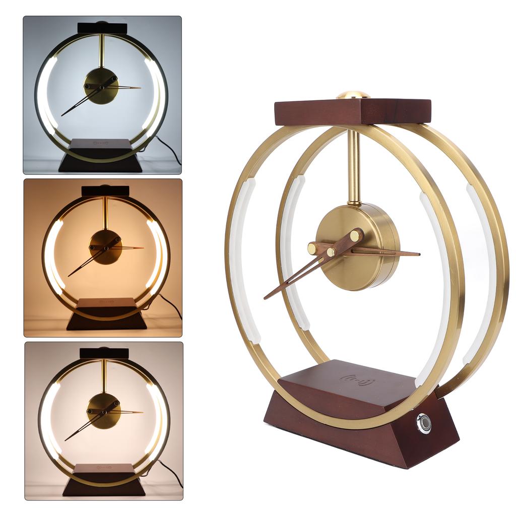 Moderne 68LED Tischuhr Schmiedeeisen Schreibtischuhr Nachttischuhr zur Heimdekoration 100?240VEU