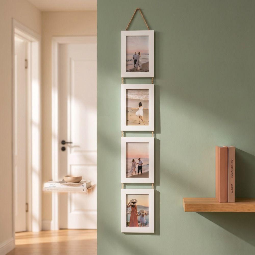 Linked Photo Holder Wall Art Picture Frame 6-Inch Vertical Photo Wall Bedroom
