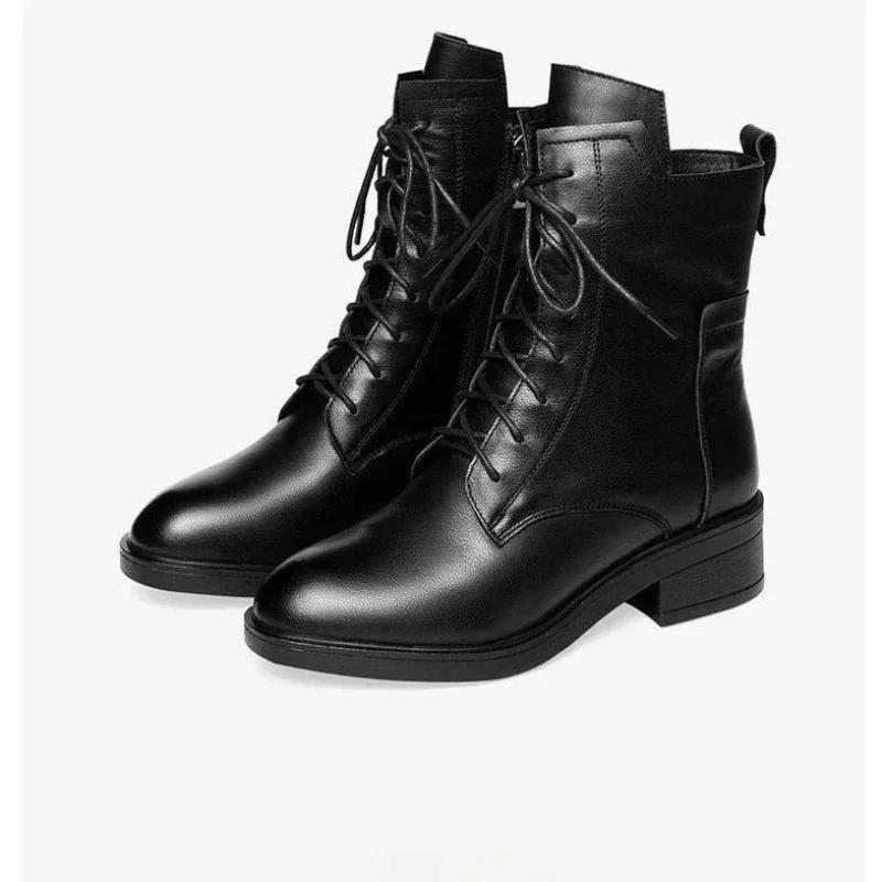 

Классические ботильоны, весенние женские туфли, ботинки челси на низком каблуке, новинка 2025 года, туфли из искусственной кожи для женщин, большой размер 41, ботильоны 41 чёрный