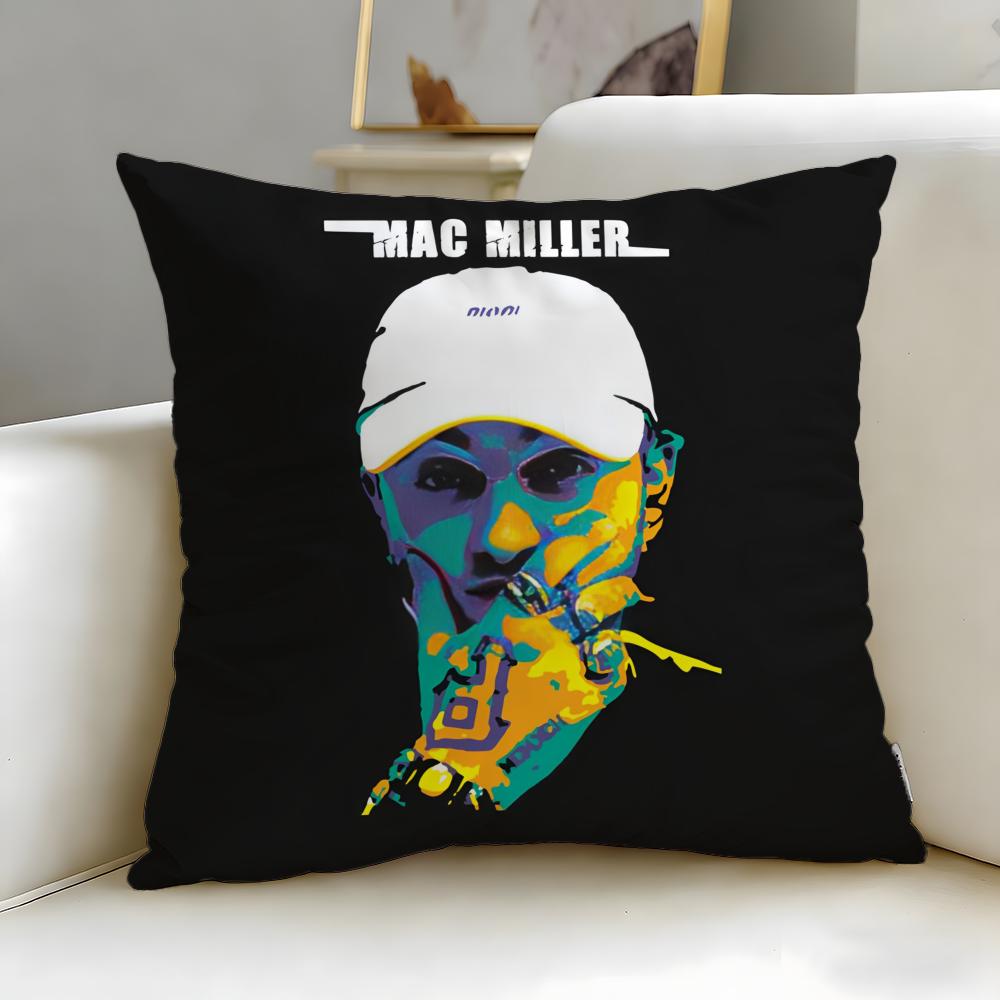 popular singer Mac Miller Cushion Cover Soft & Easy-Wash Pillow Case – Versatile for Couch, Bed, Travel and Office