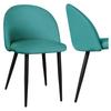 Adri Chair Green Velvet Black Legs
