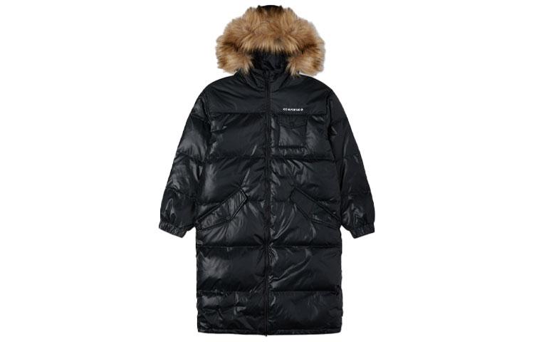 Converse Down Jackets Women s Black Hooded Moderate Other 10021989-A02 XL