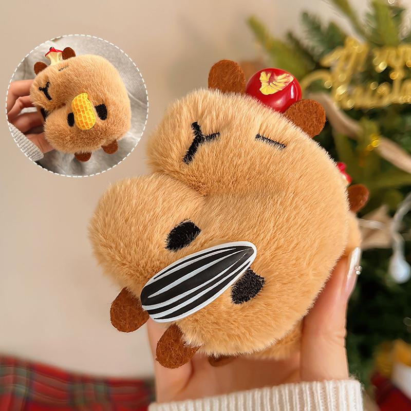 

Cute Cartoon Capybara Double Side Plush Hair Claw Sweet Versatile Shark Clips For Women Girls Kawaii Hair Accessories Gift