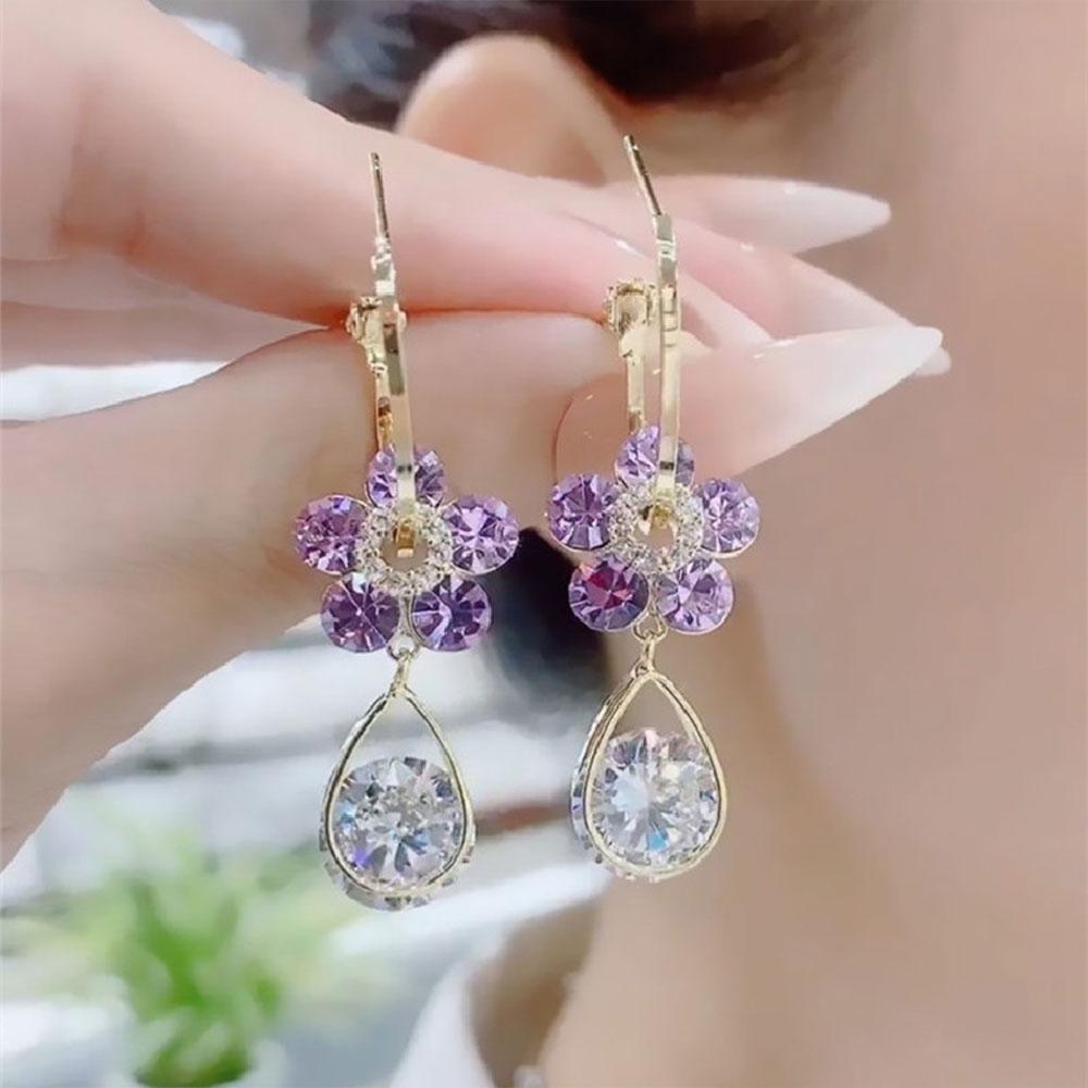Shiny Micro-inlaid Rhinestone Earrings for Women Zircon Earrings Geometric Cross Stud Earring Daily Life Earwear  Gift