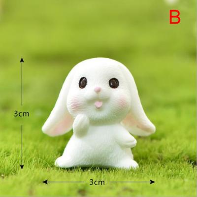 Mini Rabbit Easter Decor Hare Animal Figurine Resin Craft Bunny Garden Ornaments