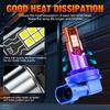 2 יחידות H11 H8 H9 נורות LED ערפל/DRL H7 9005 HB3 9006 HB4 פנסי ערפל LED אור ריצה ליום H4 פנס קדמי לאופנוע לבן 6000K מנורה סופר בהירה
