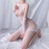 Costume Sexy pour femmes, collants en maille, sous-vêtements, uniformes, chemise de nuit à manches