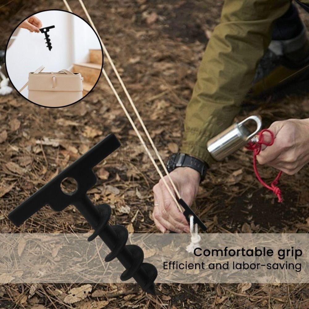 

Portable Tent Pegs Windproof Ground Nails New Camping Tent Stand Tent Accessories чорний