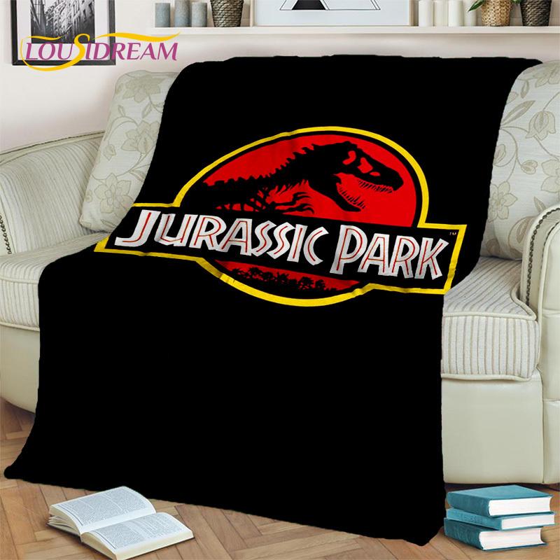 Jurassic Park Dinosaur 3D Cartoon Blanket,Flannel Throw Blanket for Home Bedroom Bed Sofa Picnic Office Hiking Leisure Nap Gift