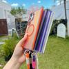 Suitable for Sam S24U mobile phone case, lanyard model, two-color Xuncai chameleon magnetic suction anti-drop mobile phone case.