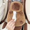 Capybara Auto-Taschentuchbox Niedliche Plüsch-Auto-Armlehnenbox Papierbox Multifunktionale Hängende Taschentuchbox