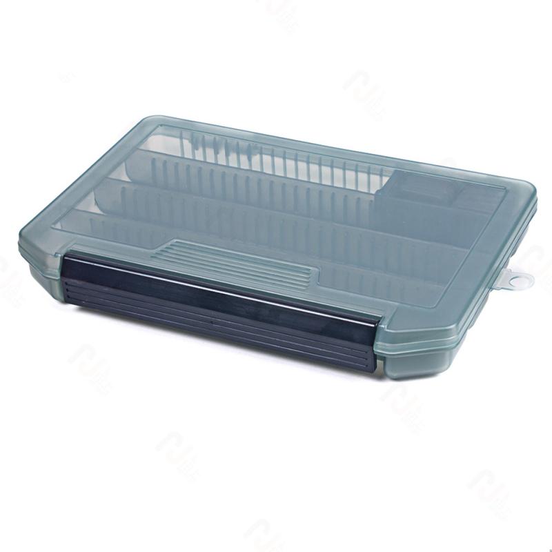 

21*14.5*2.5cm Fishing Tackle Box With Removable Dividers Fishing Lures Hooks Accessories Style 4