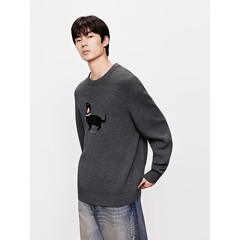 GXG Herren Dackel Grafik Strickpullover