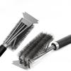 Stainless Steel Barbecue Brush with Scraper for Cleaning and Rust Proof Steel Wire, Ergonomic Outdoor Barbecue Accessories