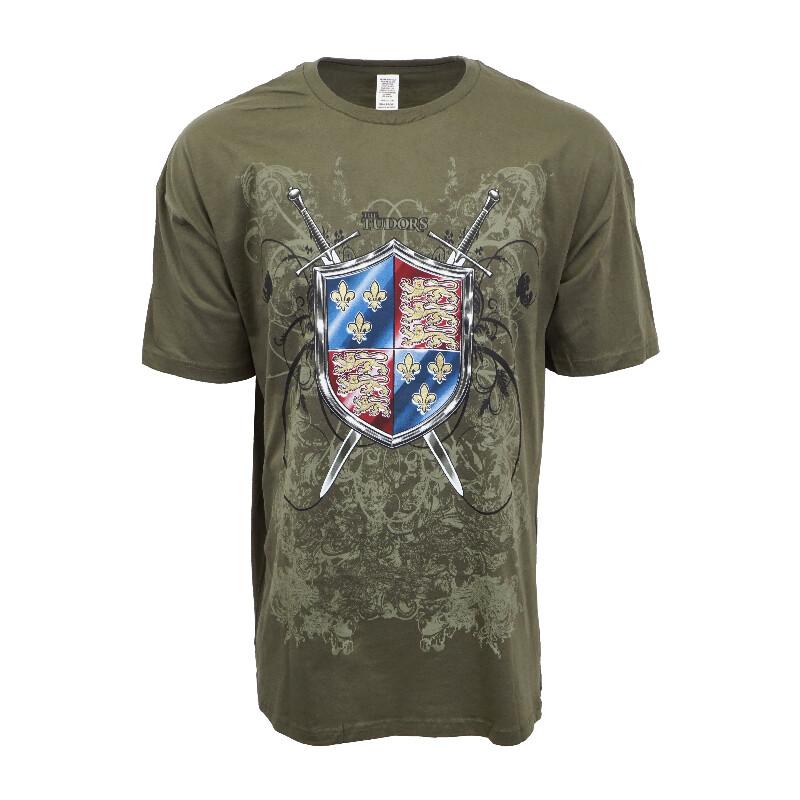 THE TUDORS MENS SEAL FOREST GREEN T SHIRT L