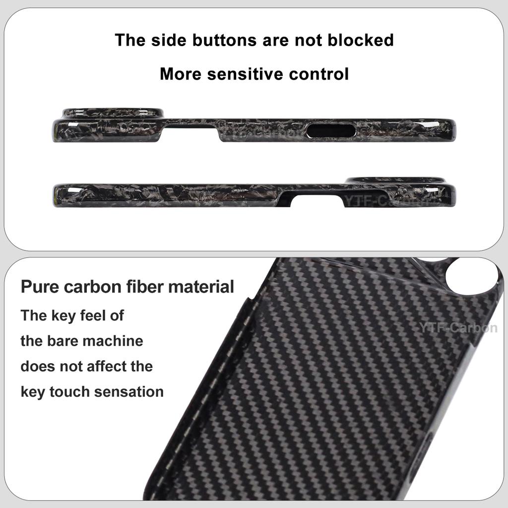 YTF-Carbon Suitable for iPhone 17 Promax Forged Carbon Fiber Phone Case, Apple 17 Pro Ultra-Thin Half Pack Protective Case