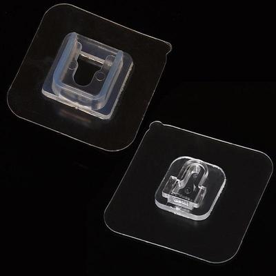 10 Pcs Dual-sided Adhesive Wall Hooks Wall Hooks Hanger Strong Transparent Suction Cup Sucker Wall Storage Holder