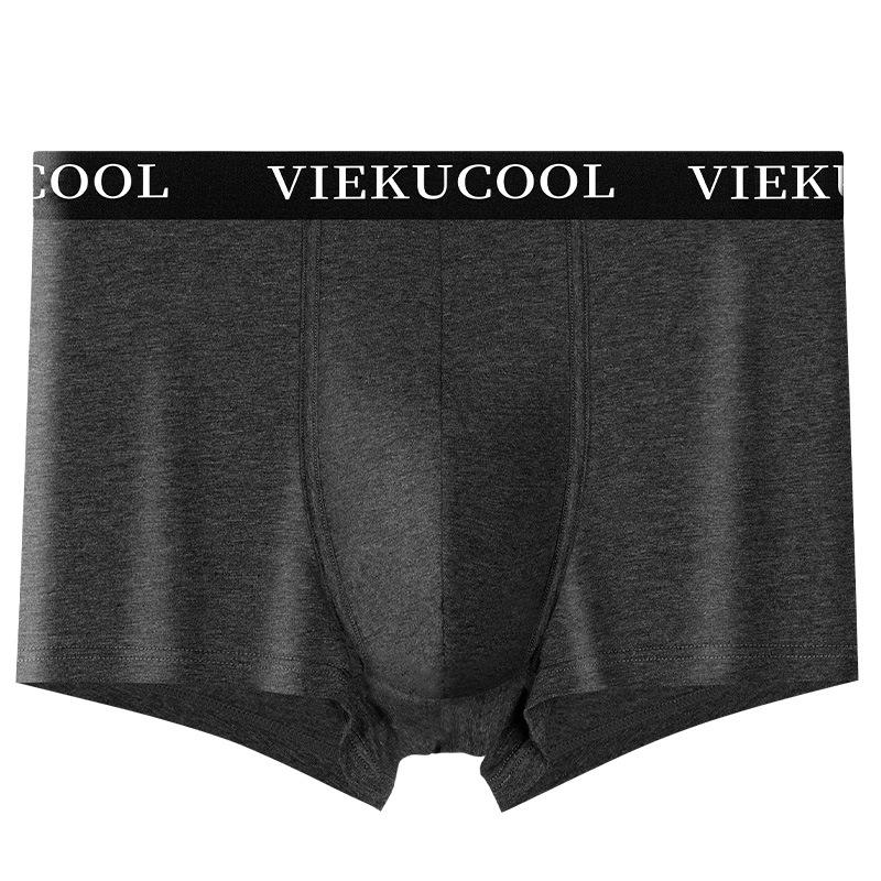 New Men s Spring and Summer Fashionable Pure Cotton Antibacterial Briefs L чёрный