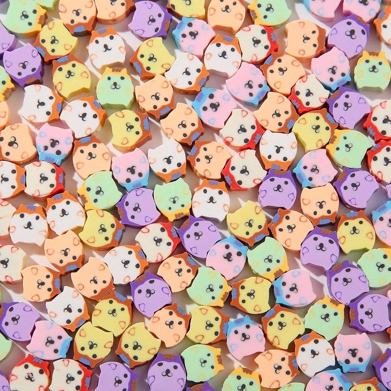 10mm Polymer Clay Beads - Fruit, Animal, Smiley Face Designs for DIY Jewelry Accessories