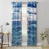 Tende per Finestra Vela Onde del Mare Blu Tende per Finestra Camera da Letto Soggiorno Tende Decorative per Cucina Tende a Rullo