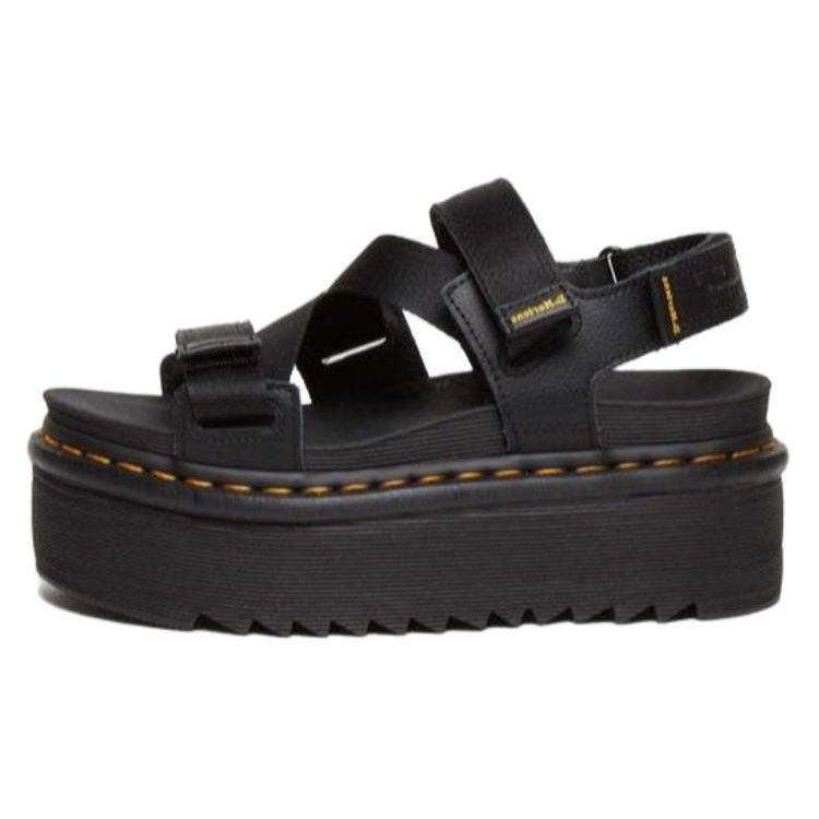 Dr. Martens Nylon Comfortable Versatile Beach Sandals Unisex Sandals Black 31805001