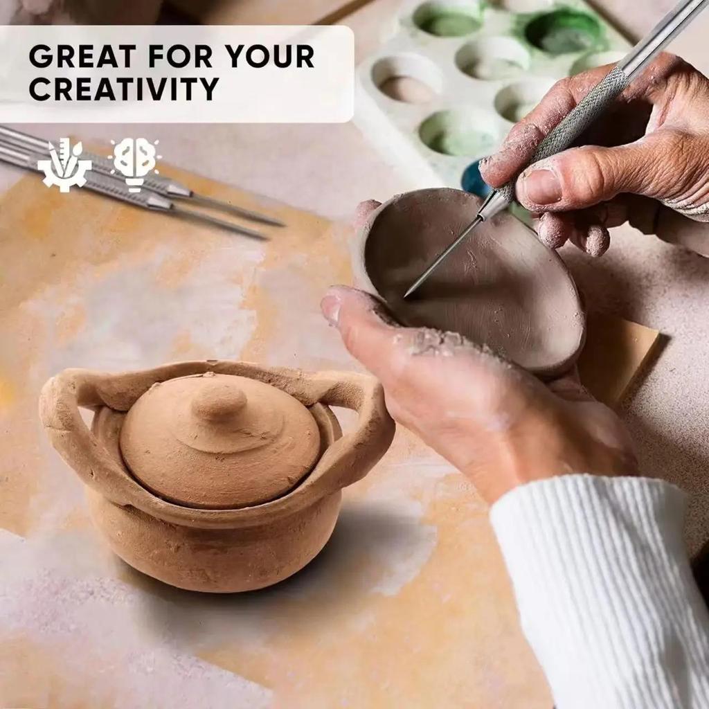 Fashion Pottery Clay Tools DIY Tool Carving Stainless Steel Modeling Hole Punch Ceramics Sculpture