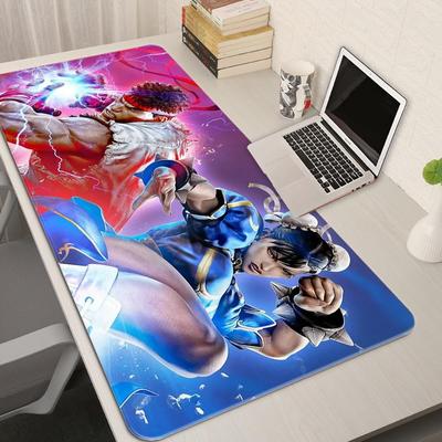 Mouse Pad Large Rubber Mouse Pad with Lock Edge Computer Gamer HD Street Fighter Printing Desk Pad Keyboard Pad