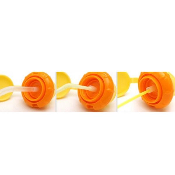 Flexa Kids One plastic bottle straw regular type, orange, 2 pcs.