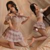 Charming Mesh Lingerie Student Uniform Set: Tempting & Sexy JK Style