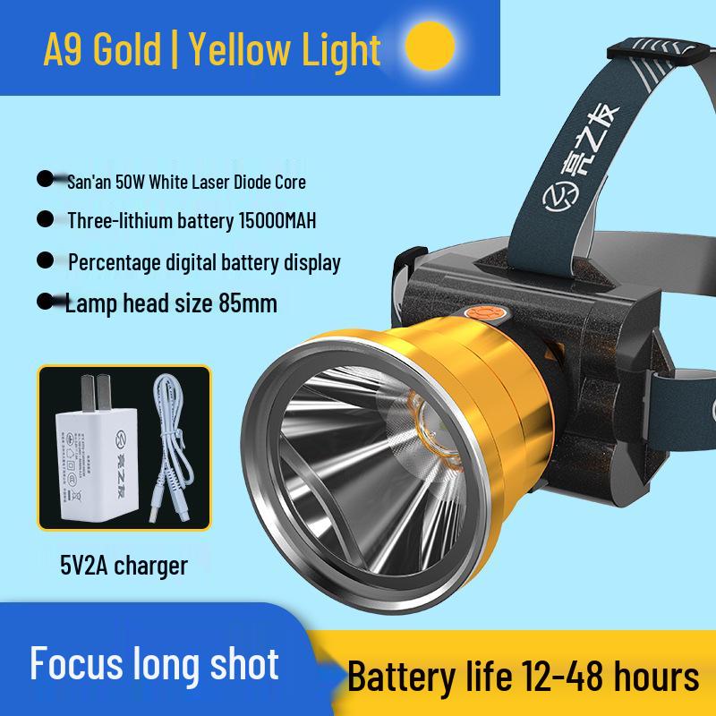

Ultra Bright Rechargeable Headlamp with Long-Lasting 21700 Lithium Battery for Outdoor Fishing