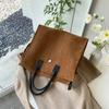 New Matte Large Capacity Single-shoulder Tote Bag Burnt Brown Casual Crossbody Briefcase