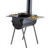 Wood Stove, 118 Inch, Alloy Steel Camping Tent Stove, Portable Wood Burning Stove with Chimney Pipes & Gloves, 3000in³Firebox Hot Tent Stove for