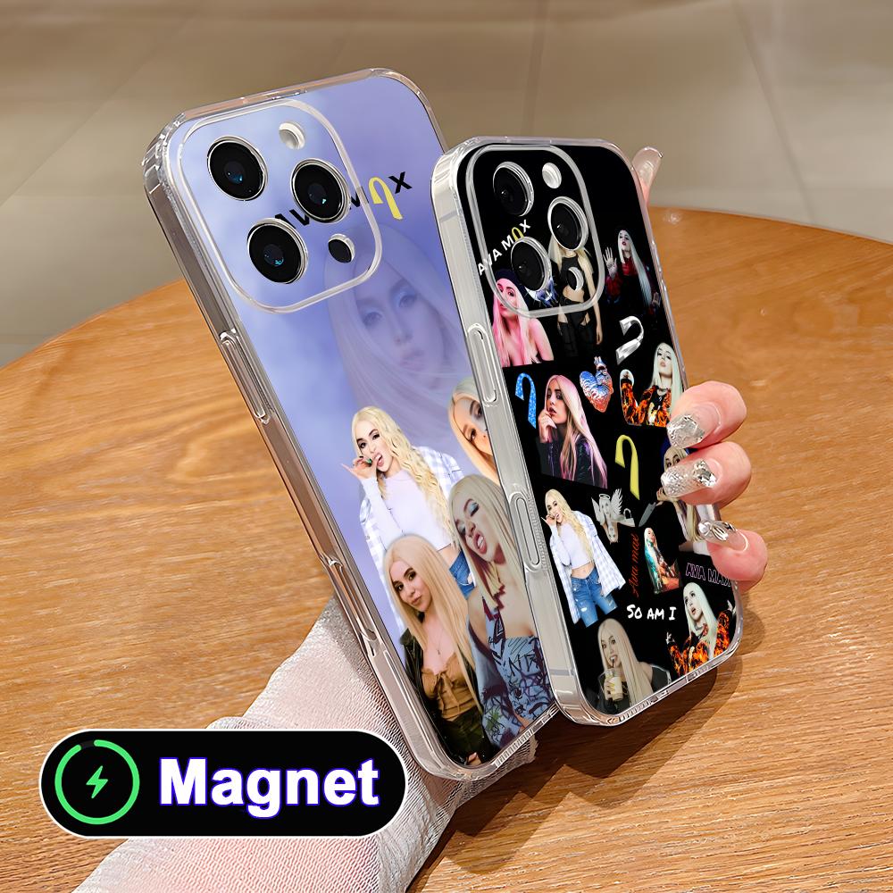 Fashion Ava Max Clear TPU Magsafe Mobile Phone Case for iPhone 17 16 15 14 13 12 11 Air Pro Max Plus Mini Colorful Cover