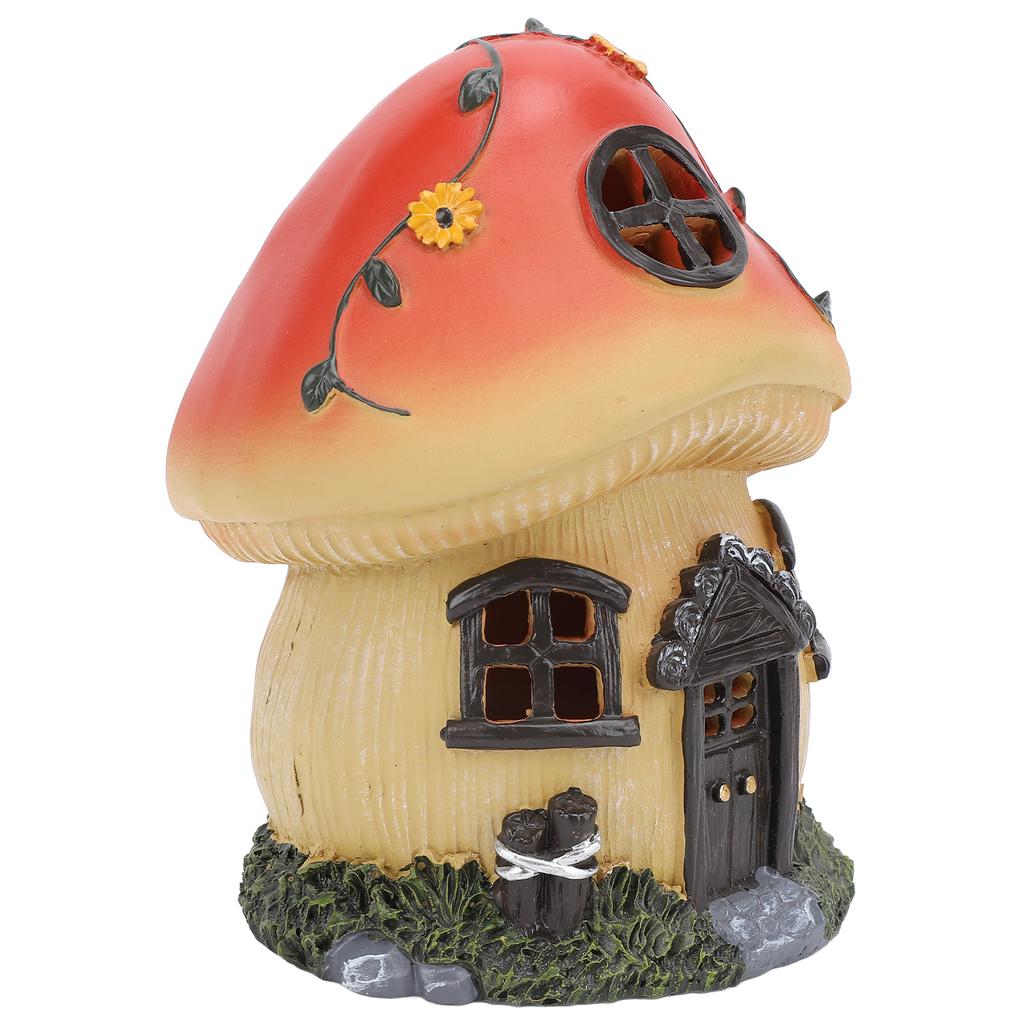 Solarbetriebene Pilzstatue für den Außenbereich, Gartenskulptur, Deko-Licht, automatischer Sensor, Ornament L