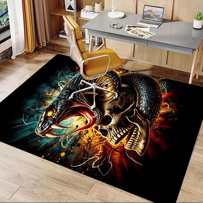 Snake Office Carpet Chair Mat Large Size Desk Protector for Home Decor, Office Flooring Gift, Suitable for Bedroom, Living Room & Various Rooms