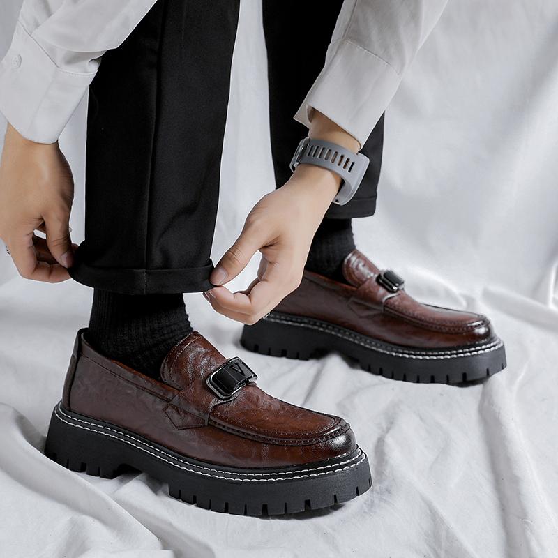 Модные весенние и осенние мужские рабочие туфли в британском стиле — фото 4