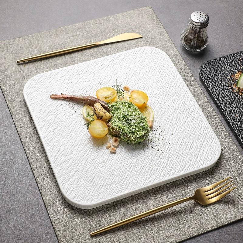Nordic Ceramic Square Dessert Serving Plate
