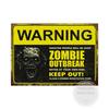Warning Zombie Poster Danger Vintage Tin Signs Beware of Dog No Parking No Trespassing Metal Plate Garden Home Wall Decor