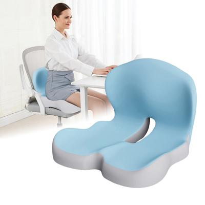 Universal Seat Cushion Anti-Slip Base Design Memory Foam Seat Cushion with Lumbar Support Ergonomic Wheelchair Cushion