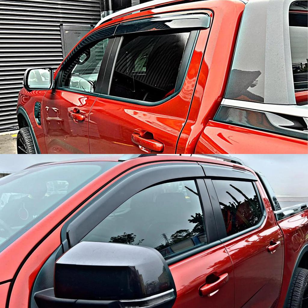 Weather Shield Sun Rain Guards Window Deflector Window Visor For Ford Ranger Raptor 2025 2025 Next Gen Accessories Double Cabin