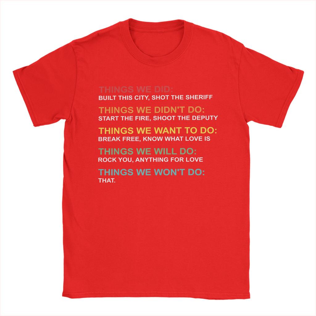 Retro Vintage Things We Did Didnt Want Will Wont Do TShirts Unisex  Humor Pure Cotton Short Sleeve T Shirt Gift Idea Tops