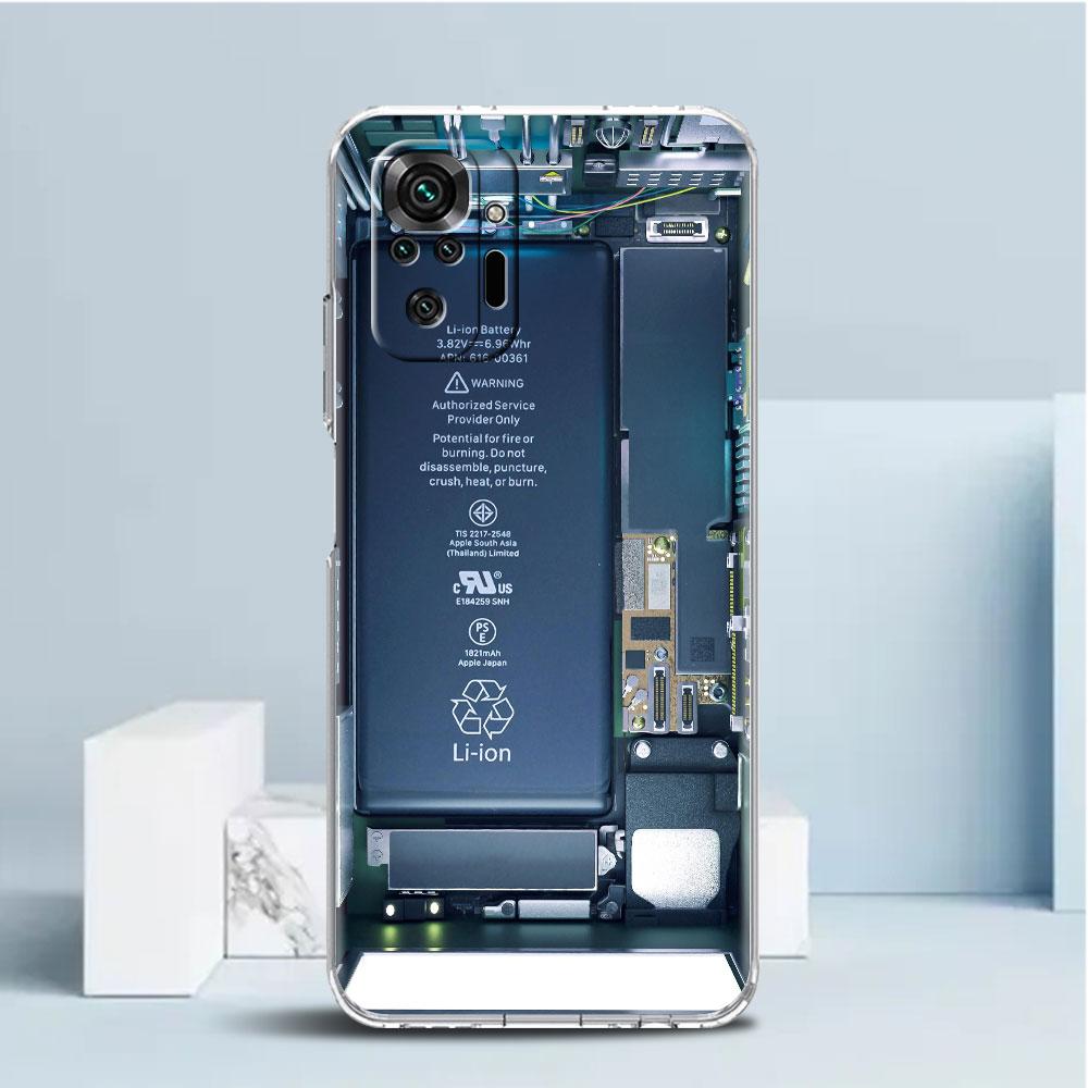 Průhledné pouzdro na základní desku pro Xiaomi Redmi Note 11 Pro 10 9 9S 8 8T 7 9A 9C 9T 10 10C K40 Transparentní kryt telefonu